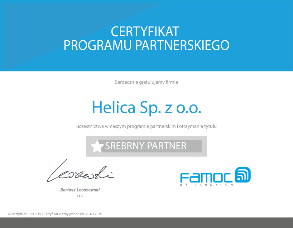 Helica - Helica - Srebrny Partner FancyFon